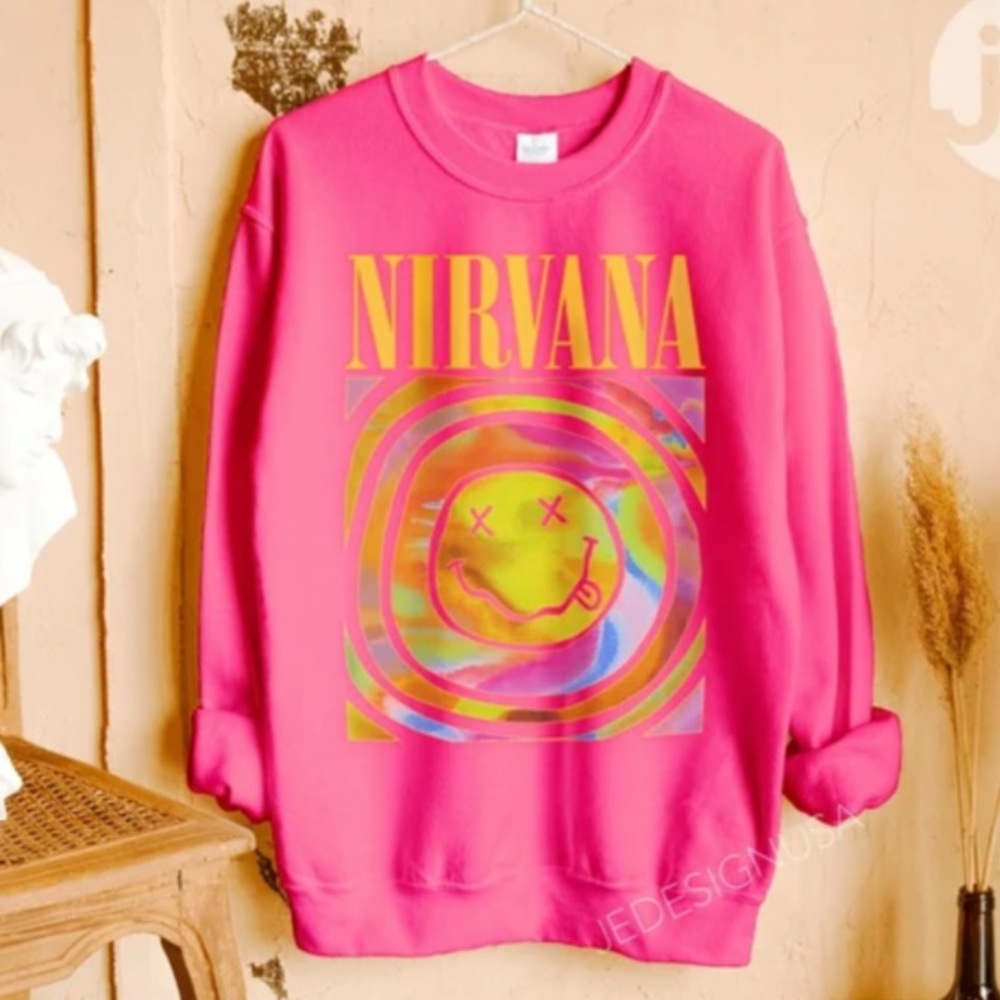 Nirvana pink sweatshirt